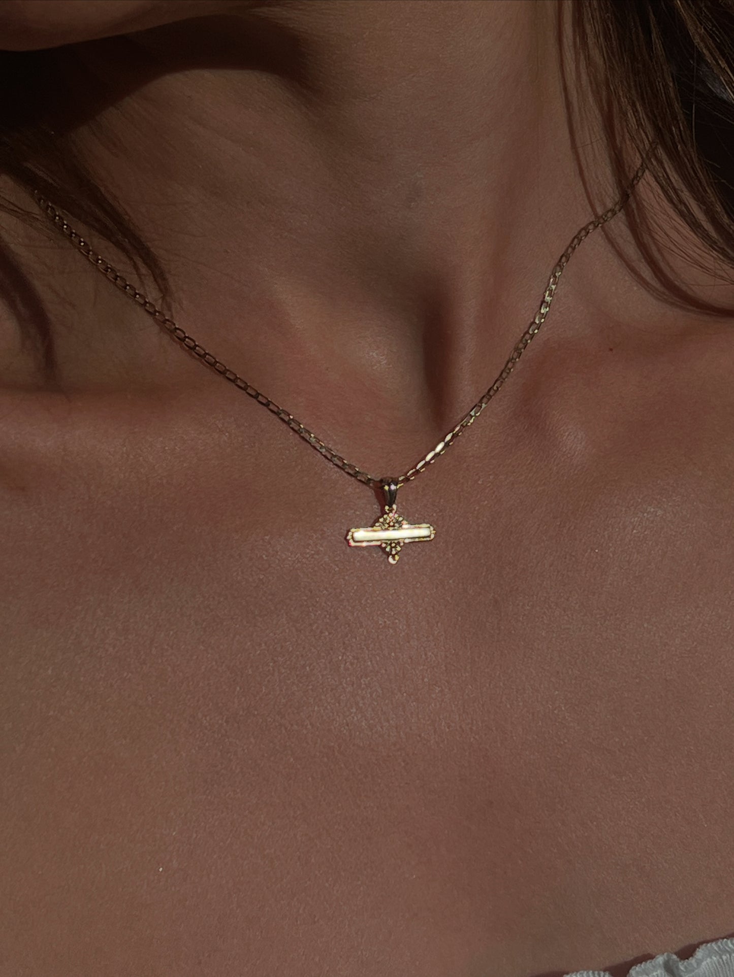 Anitique Inspired Bar Pendant