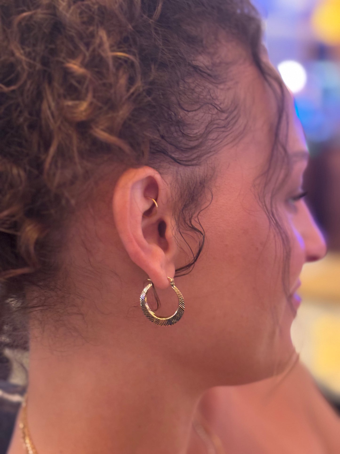 Small hoop earrings